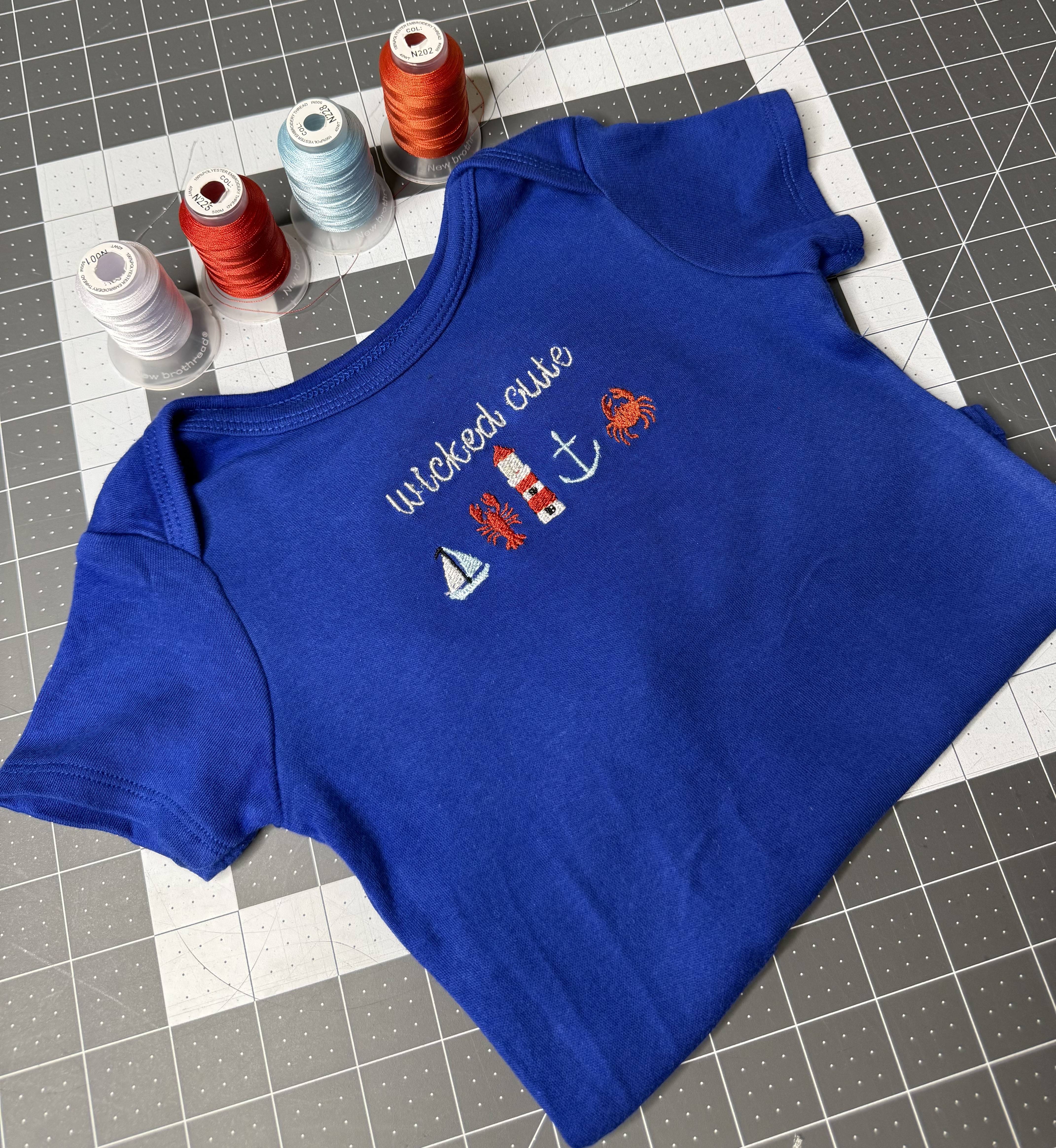 Embroidered Nautical Kids Tee